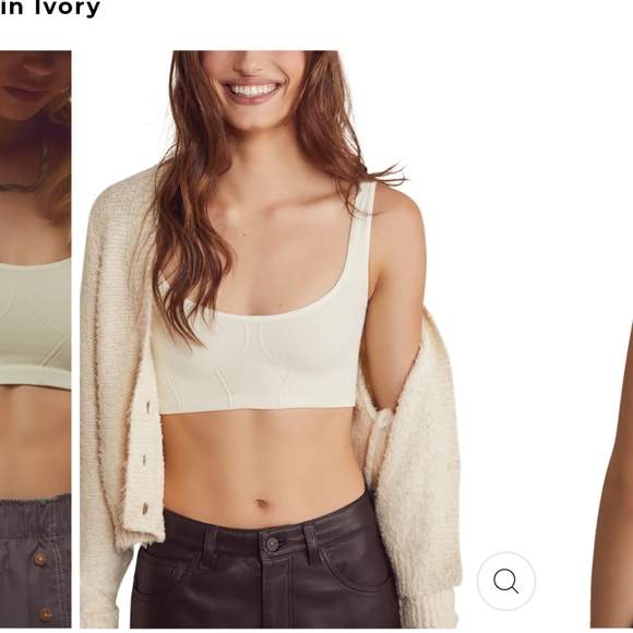 Wide Eyed Seemless Corset Bra in Ivory - Picture 2 of 3